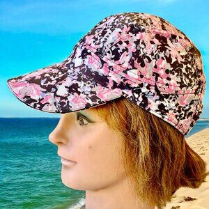 Lululemon Race To Place Floral Running Hat Stretch Adjustable Strap